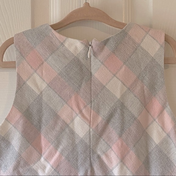 Ana Vini toddler girls pink & gray school girl style dress w/faux pockets - Picture 7 of 8